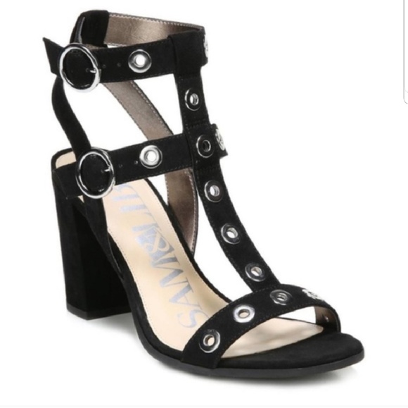 Sam & Libby Shoes - Sam & Libby Evita Black T Strap Block Heels